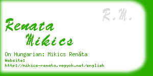 renata mikics business card