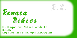 renata mikics business card